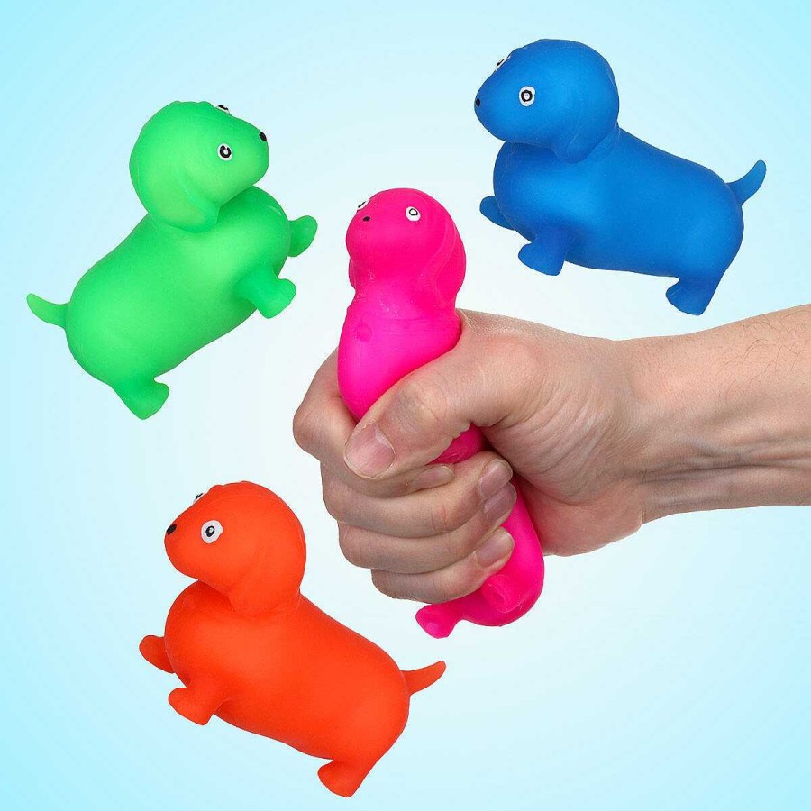 Games & Toys | Temptation Gifts Assorted Neon Stretchy Sausage Dog Stress Toy