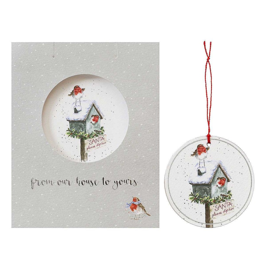 Christmas | Wrendale Wrendale 'From Our House To Yours' Christmas Card With Tree Decoration