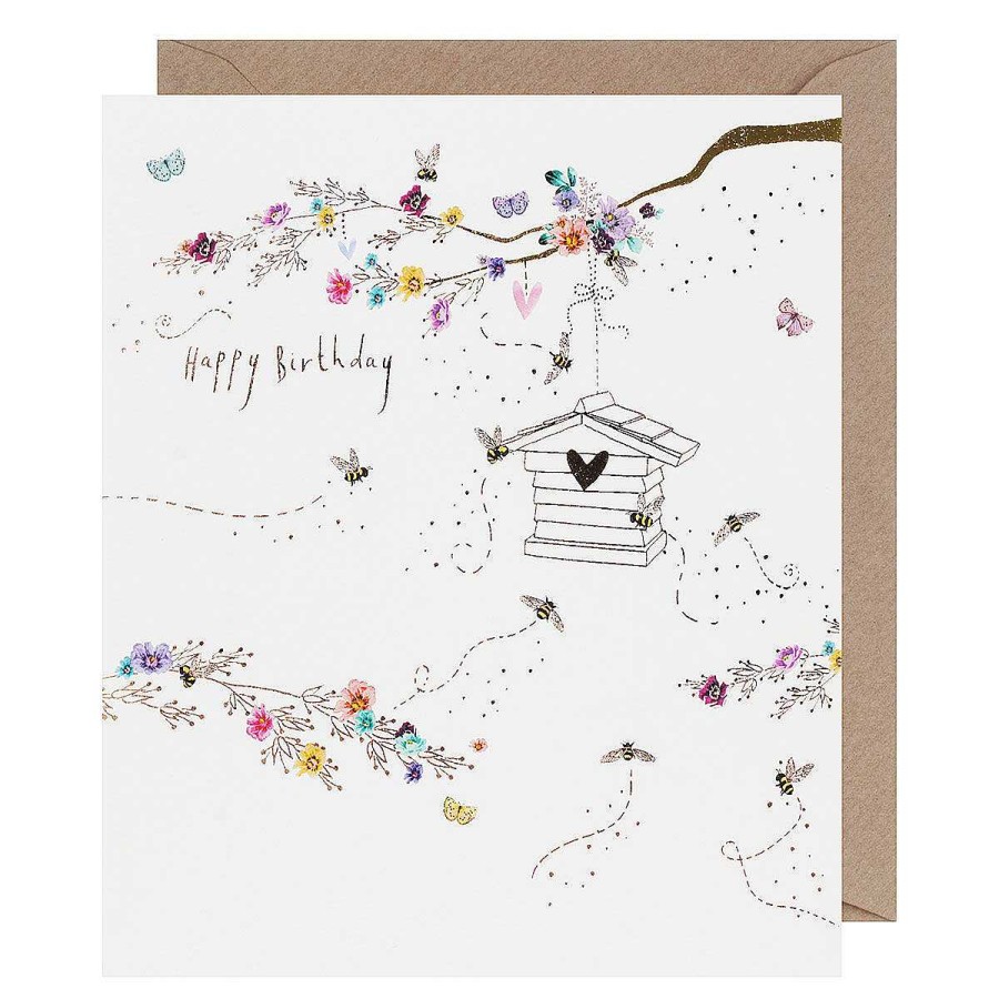 Cards | Paperlink Paperlink Lemon Sorbet Bees Birthday Card