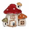 Home Ornaments | Village Pottery Village Pottery Three Mushroom House Tealight Holder