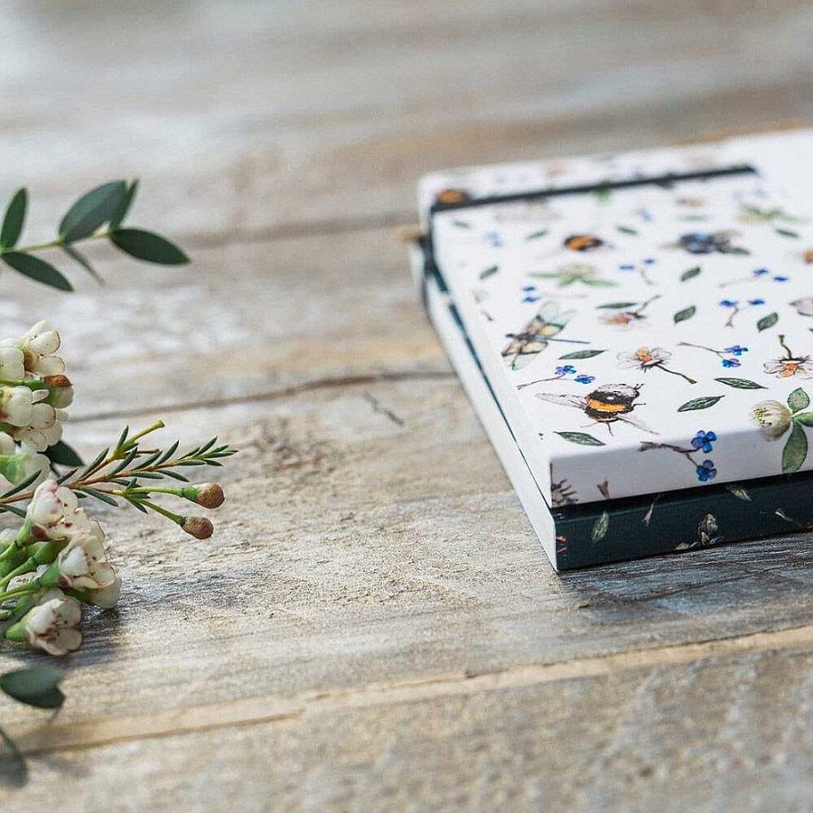 Stationery | Toasted Crumpet Toasted Crumpet 'Wildflower Meadows' White A5 Lined Notebook