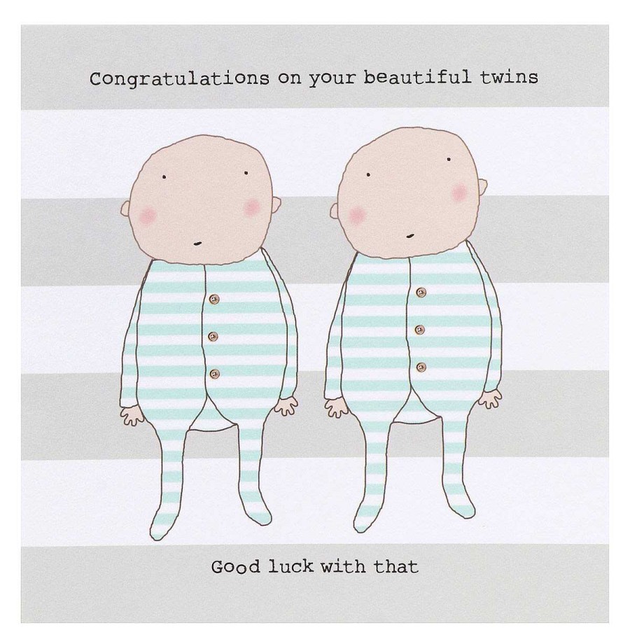 New Baby | Rosie Made A Thing Rosie Made A Thing Beautiful Twins Good Luck Baby Card