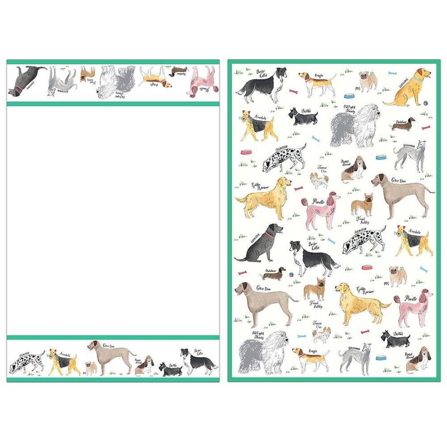 Gifts For Pet Lovers | Milly Green Milly Green Debonair Dogs Set Of 2 Tea Towels