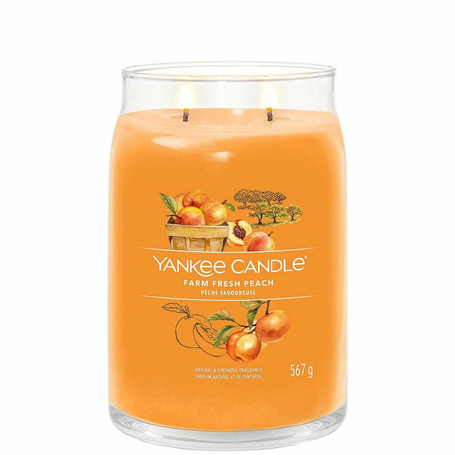 Jar Candles | Yankee Candle Yankee Candle Farm Fresh Peach Signature Large Jar Candle