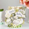 3D Birthday Cards | Me & McQ Me & Mcq 'White Happy Birthday Flowers' 3D Card