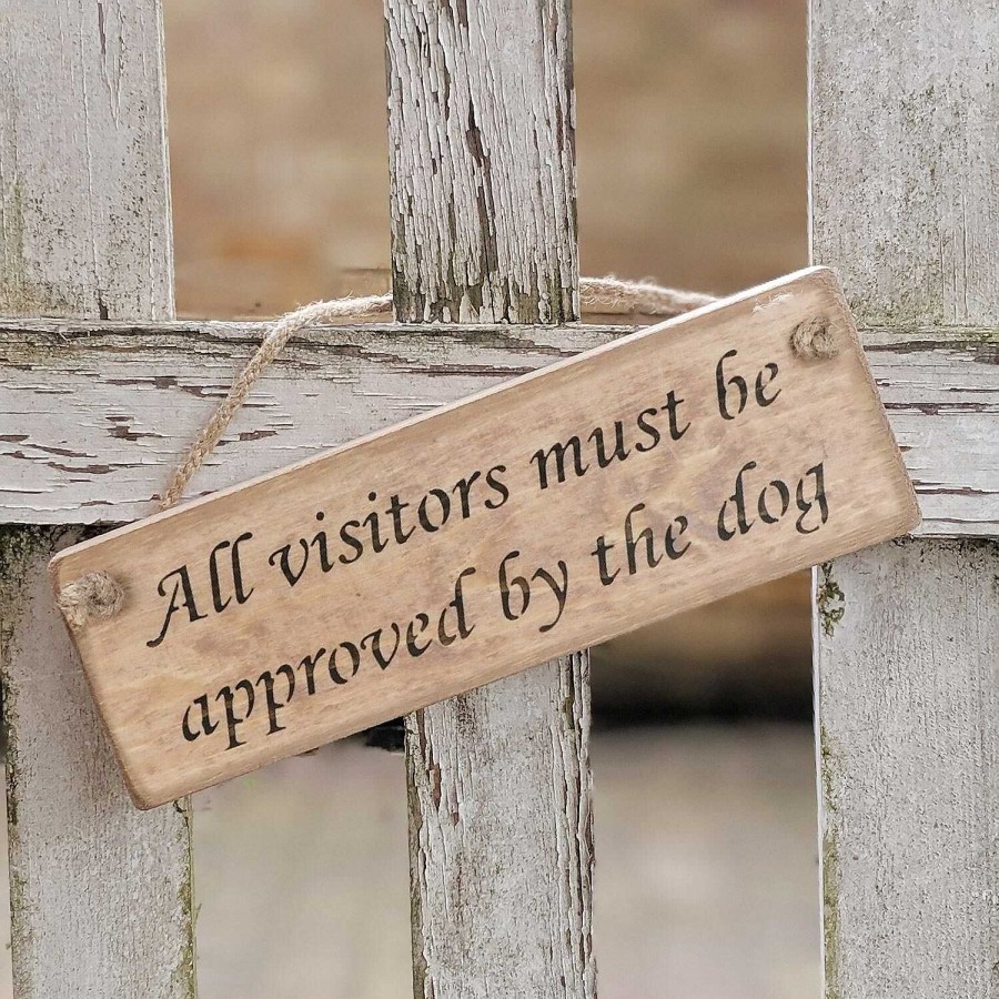 Gifts For Pet Lovers | Austin Sloan Austin Sloan 'Approved By The Dog' Natural Wooden Sign