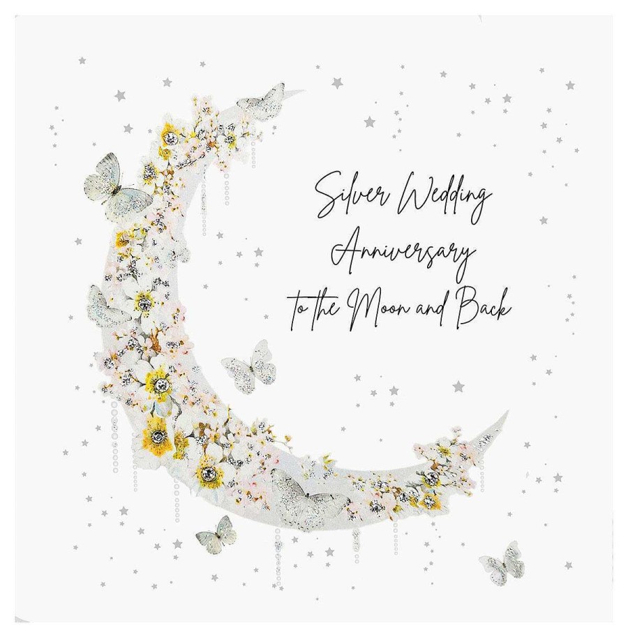 Anniversary | Five Dollar Shake Five Dollar Shake Mimosa Moon Luxury Silver Wedding Anniversary Card