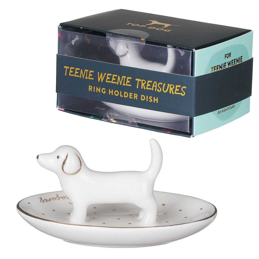 Jewellery Organisers | CGB Giftware Cgb Giftware Top Dog Teenie Weenie Dachshund Ring Dish