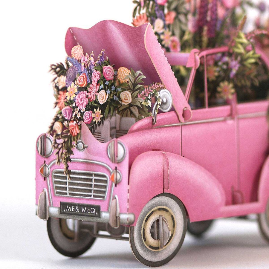 Wedding & Engagement | Me & McQ Me & Mcq 'The Pink Car' 3D Wedding Card