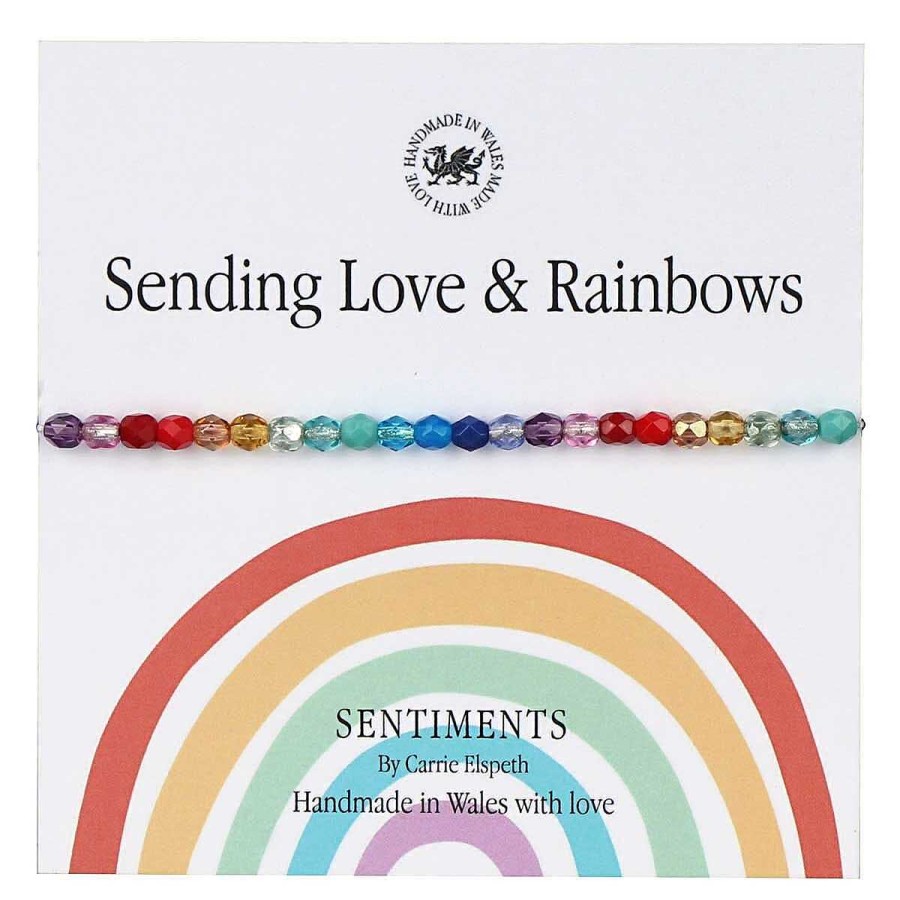 Bracelets | Carrie Elspeth Carrie Elspeth Sending Love And Rainbows Sentiment Bracelet