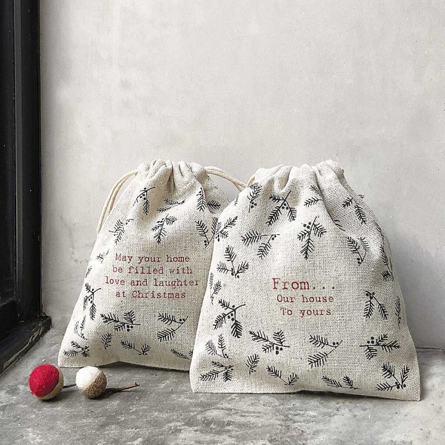 Soft Furnishings | East of India East Of India From Our House To Yours Drawstring Bag