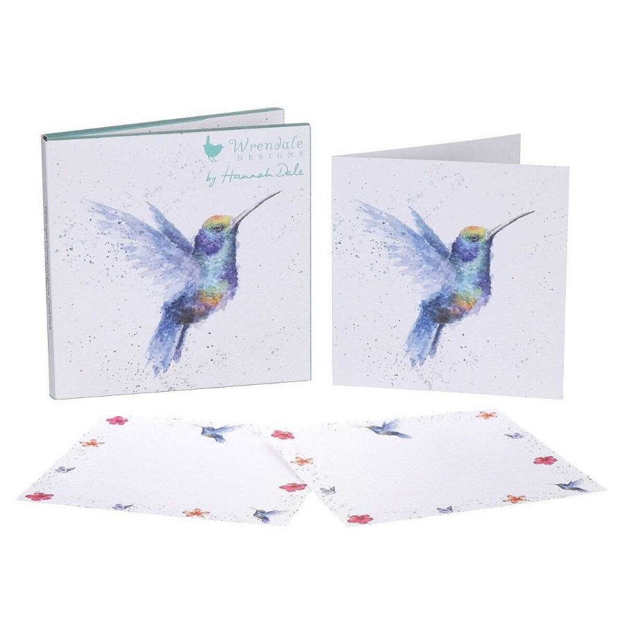 Notecard Sets | Wrendale Wrendale Set Of 12 'Rainbow' Hummingbird Notecards