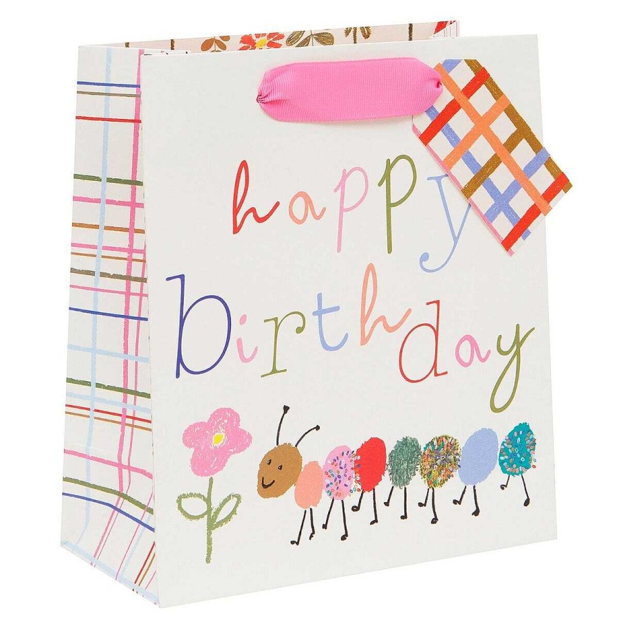 Medium Gift Bags | Glick Glick Stephanie Dyment Caterpillar Medium Birthday Gift Bag