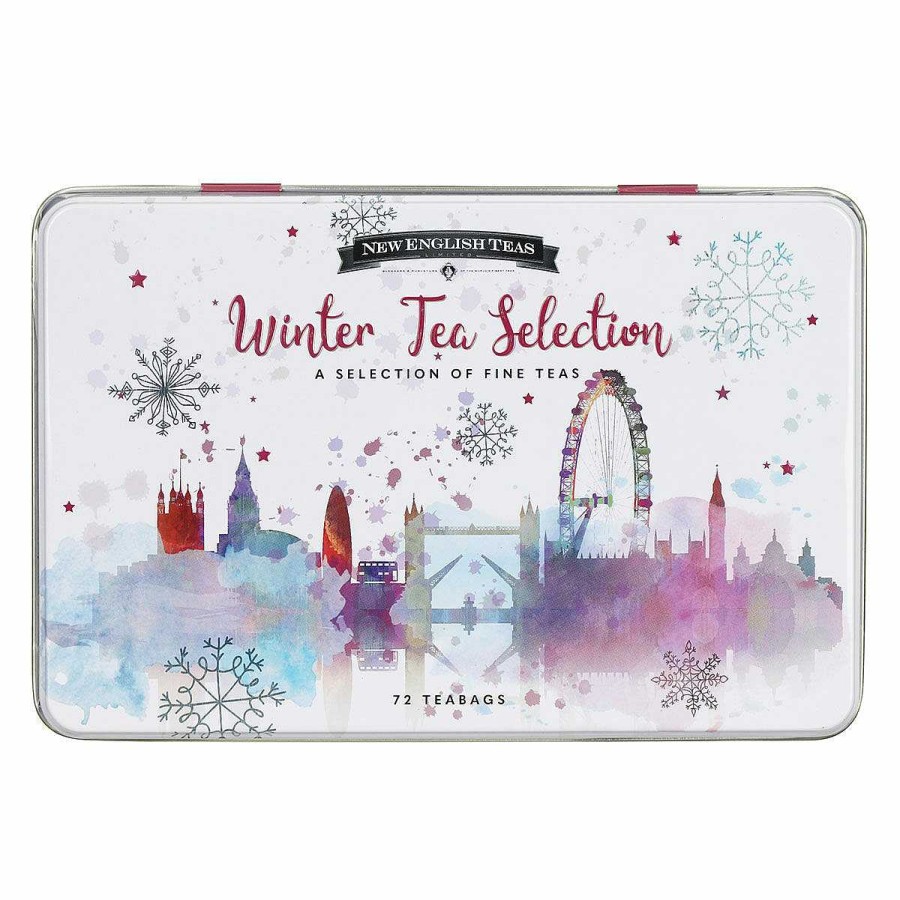 Tea | New English Teas New English Teas London In Winter Tin With 72 Tea Bag Selection