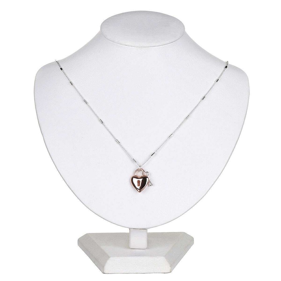 Necklaces | Equilibrium Equilibrium Love Locks Two Tone Heart Lock & Key Necklace