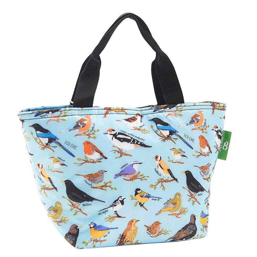 Lunch & Picnic | Eco Chic Eco Chic Blue Wild Birds Recycled Insulated Lunch Bag