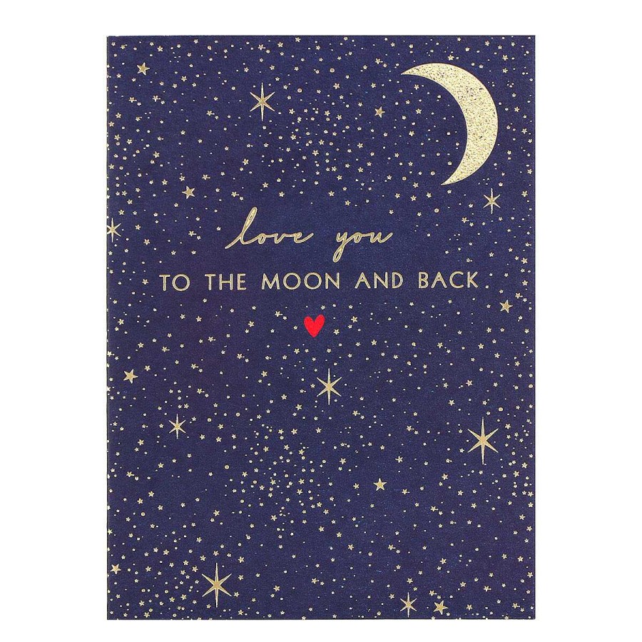 Romantic Cards | Sara Miller Sara Miller Little Gestures Moon & Back Small Greetings Card