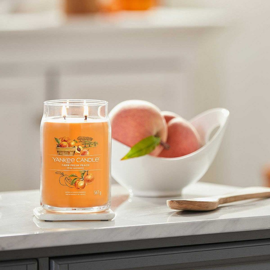 Jar Candles | Yankee Candle Yankee Candle Farm Fresh Peach Signature Large Jar Candle