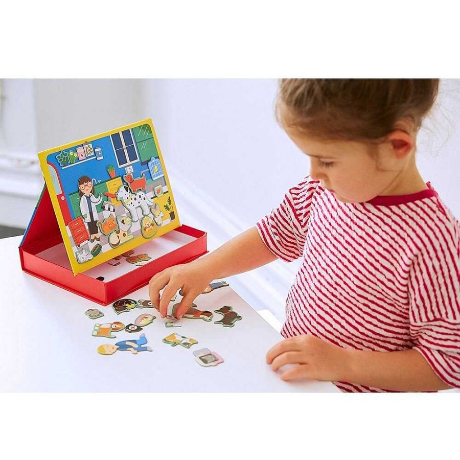 Children | Petit Collage Petit Collage Magnetic Play Scene Pet Hospital