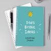 Personalised / Experience | Temptation Gifts Personalised 'Bright Ideas' A5 Notebook