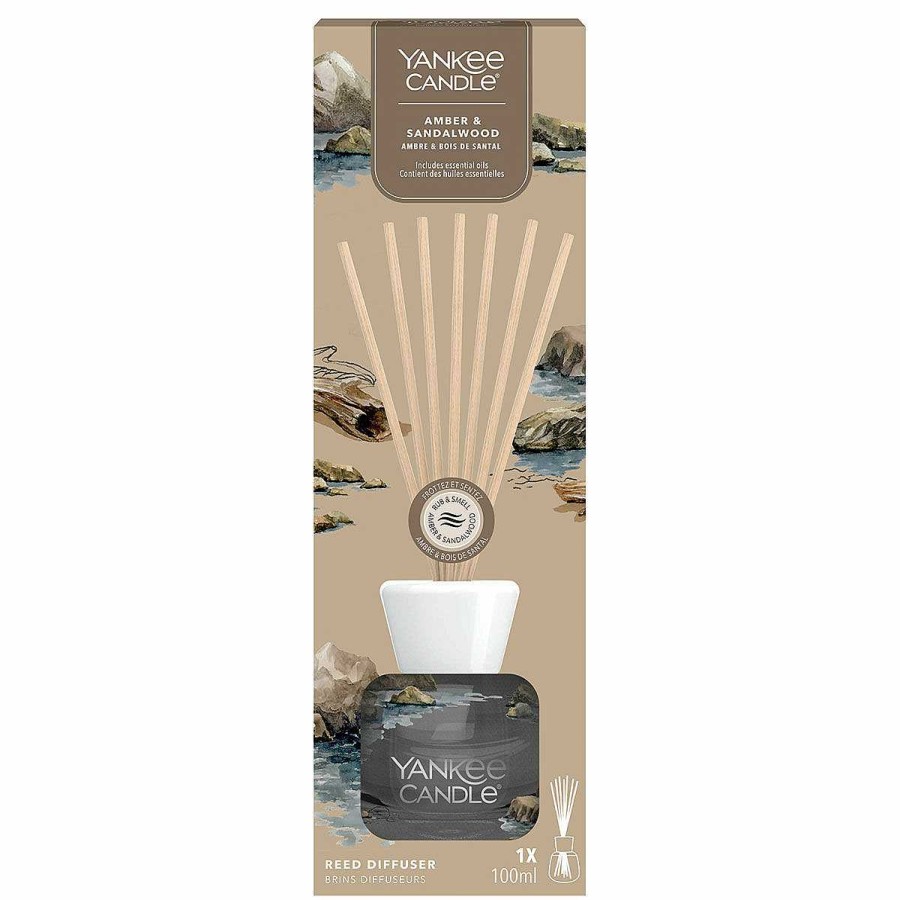 Reed Diffusers | Yankee Candle Yankee Candle Amber & Sandalwood 100Ml Signature Reed Diffuser