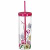 Travel Mugs | Kate Spade New York Kate Spade New York Dragonflies And Tulips Acrylic Tumbler With Straw