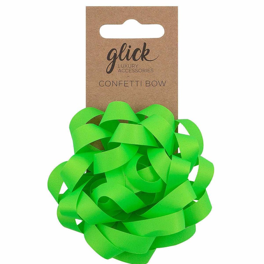 Bows | Glick Glick Neon Green Confetti Bow