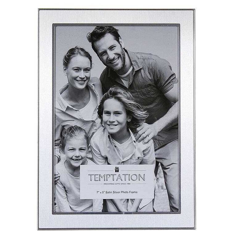 Photo Albums & Frames | Temptation Temptation Silver Edged Photo Frame 5X7