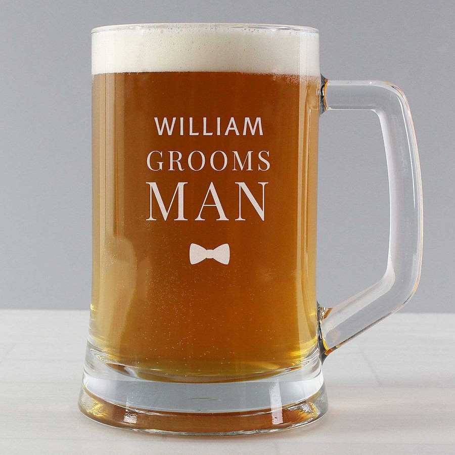 Personalised / Experience | Temptation Gifts Personalised Groomsman Pint Stern Tankard