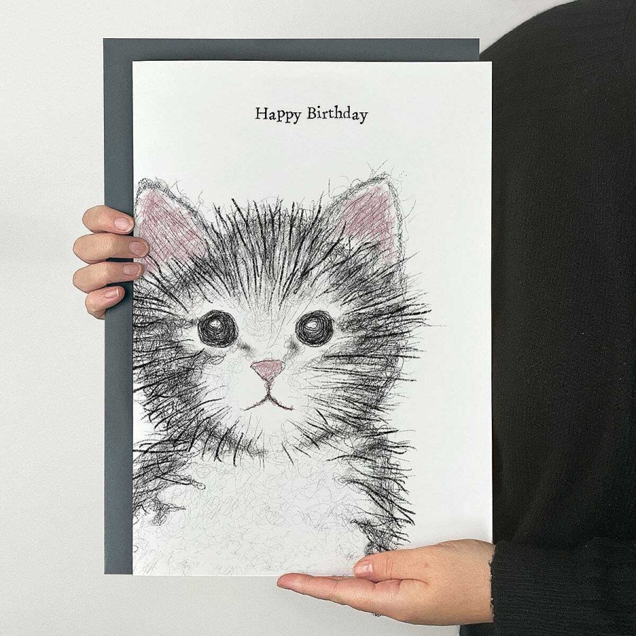 Large Cards | East of India East Of India 'Happy Birthday' Cat Extra Large Birthday Card