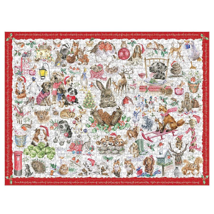 Jigsaw Puzzles | Wrendale Wrendale 'The Country Set Christmas' 1000 Piece Jigsaw Puzzle