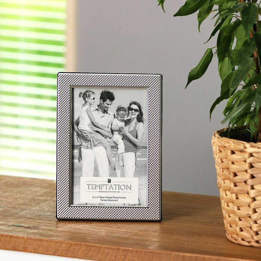 Photo Albums & Frames | Temptation Temptation Silver-Plated Thick Bobbled Edge Frame 4X6