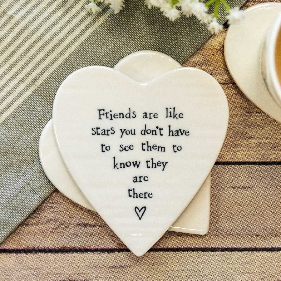 Coasters & Placemats | East of India East Of India Friends Are Like Stars Porcelain Coaster