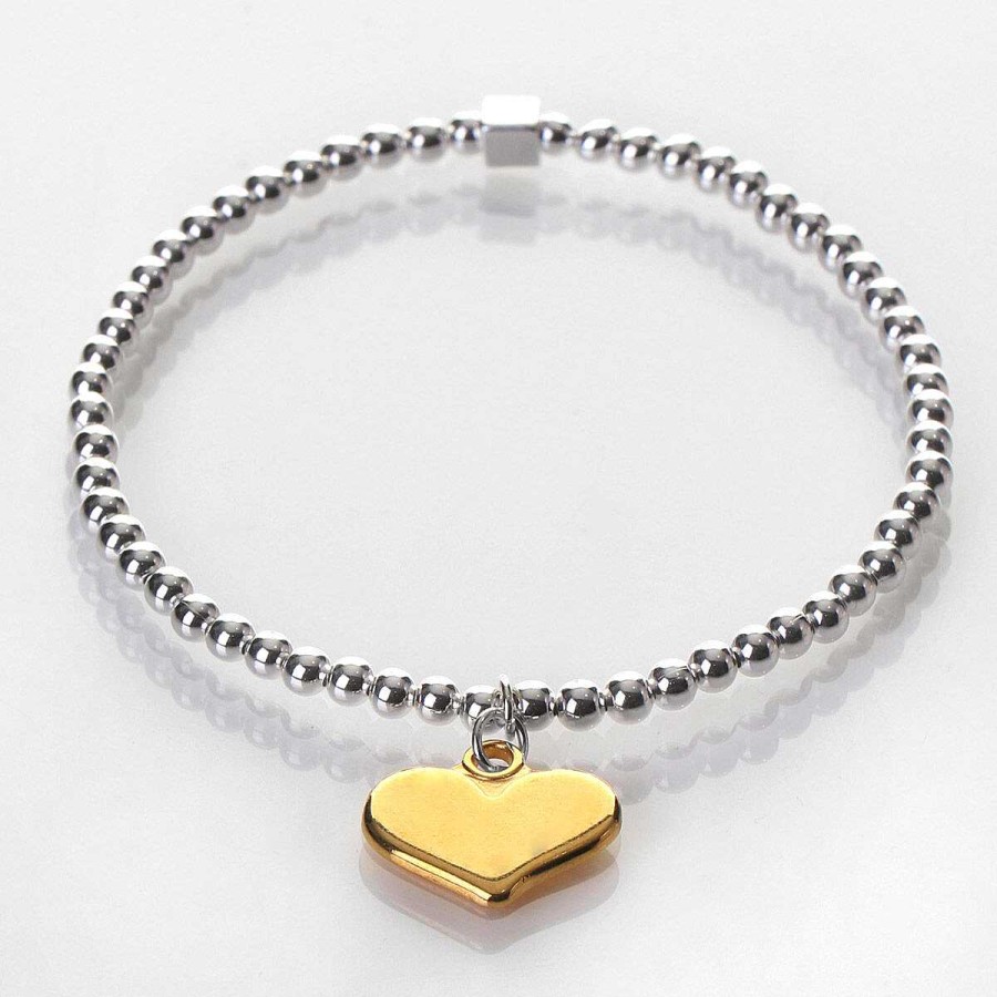 For Bridesmaids | Carrie Elspeth Carrie Elspeth 'Heart Of Gold' Sentiment Bracelet