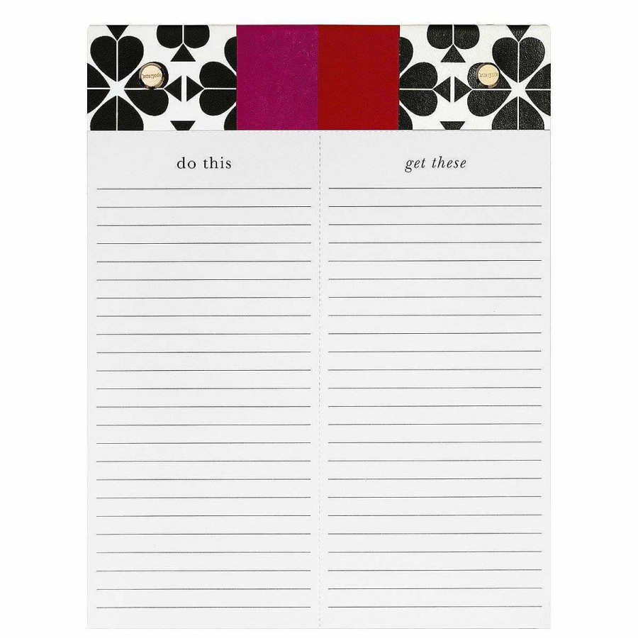 Memo Pads & Jotters | Kate Spade New York Kate Spade New York Black Spade Flower Split Notepad