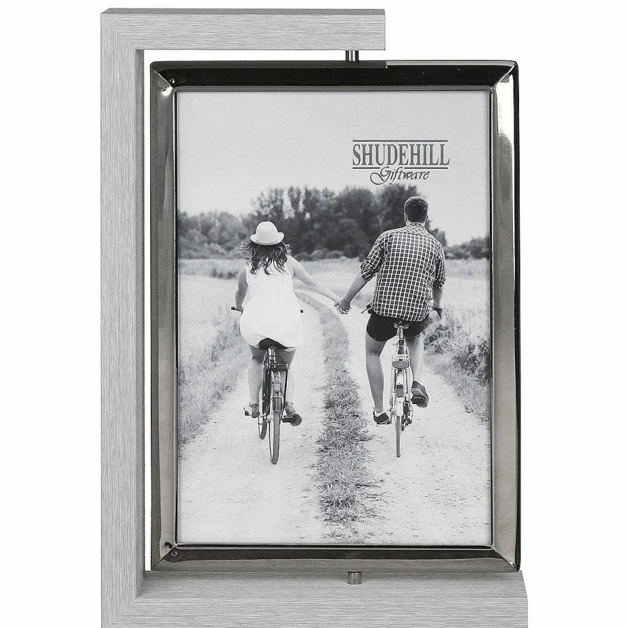 Photo Frames | Shudehill Shudehill Grey Wood Look 5X7 Rotating Portrait Photo Frame