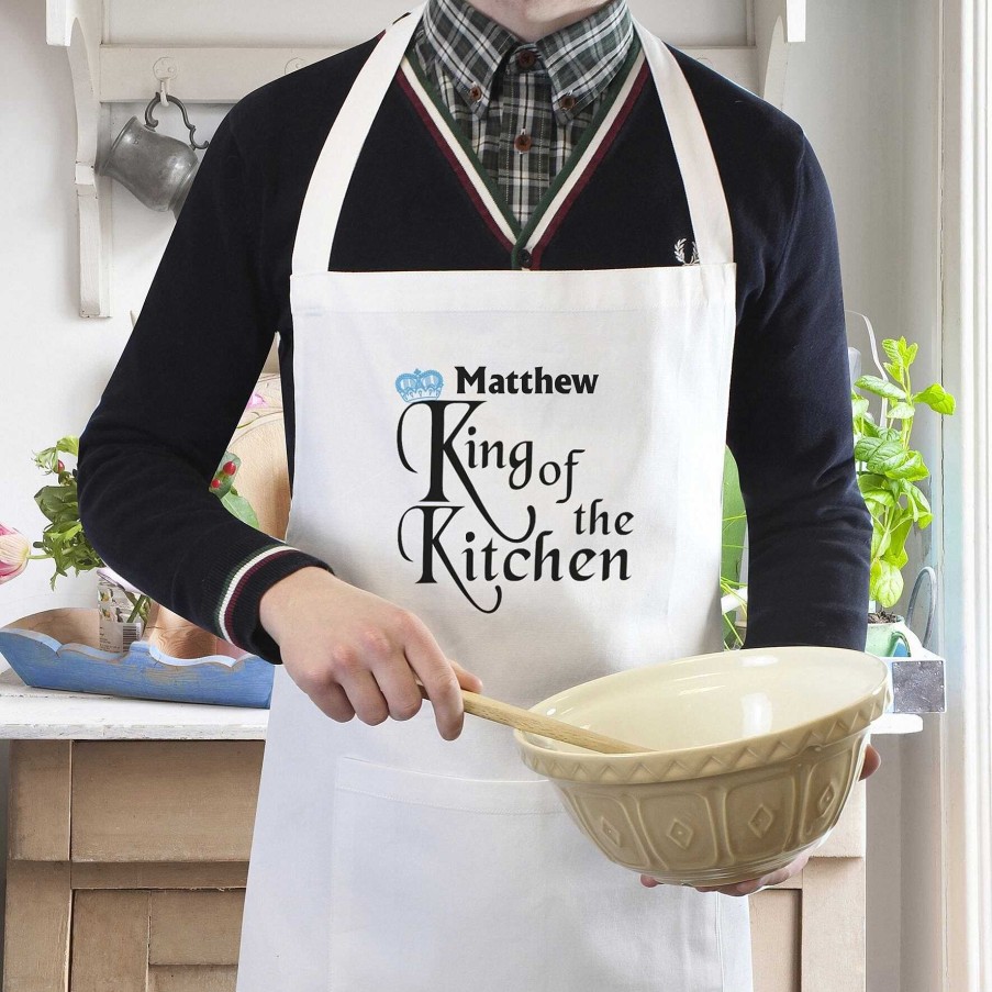 Aprons | Temptation Gifts Personalised King Of The Kitchen Apron