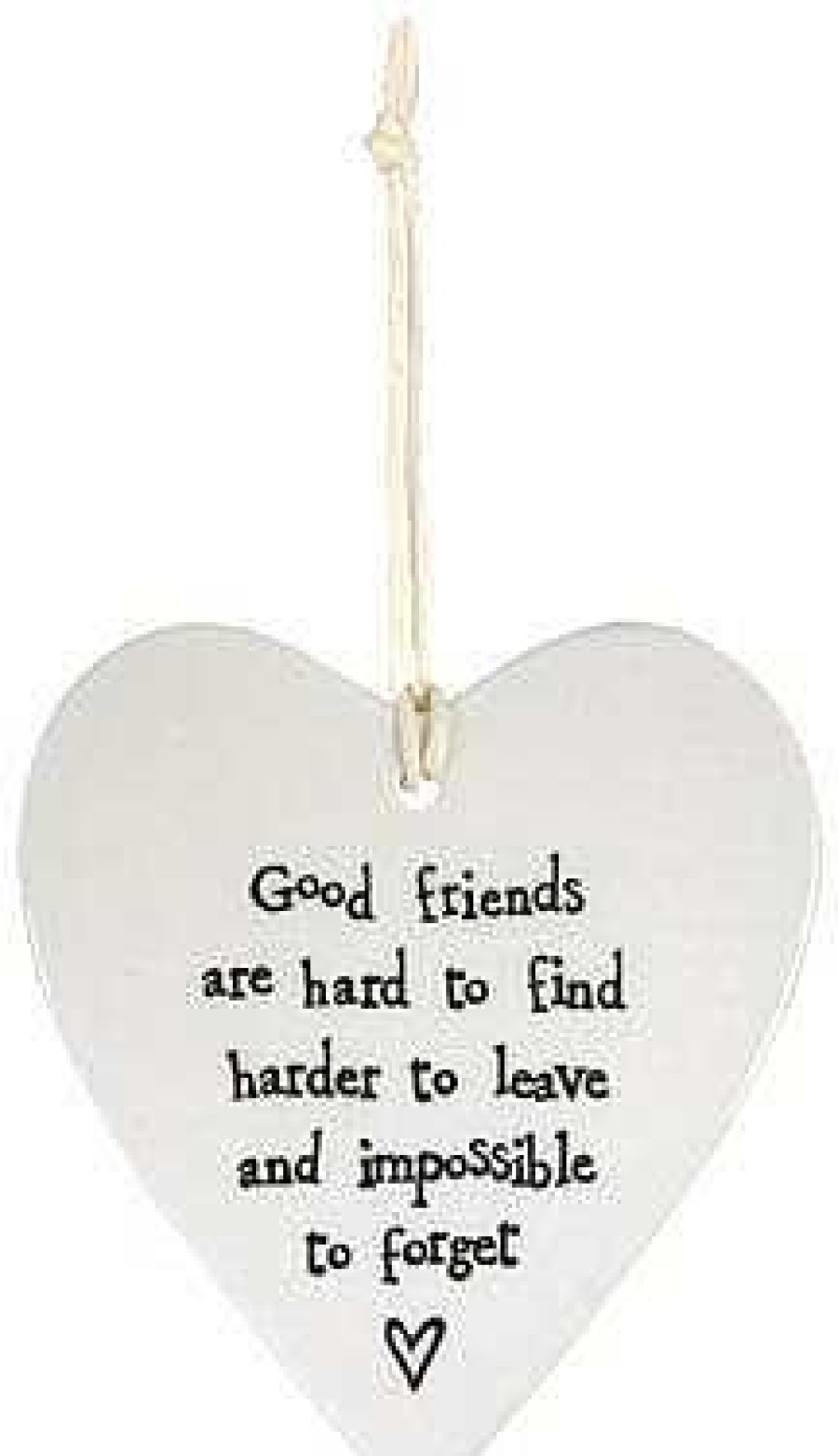 Plaques & Signs | East of India East Of India Good Friends Are Hard To Find... Porcelain Heart