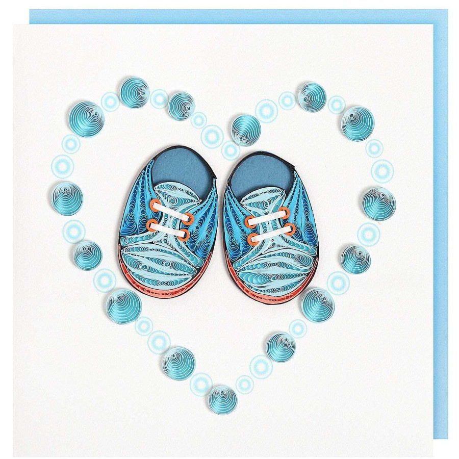 New Baby | Origamo Origamo Quilling 'Baby Boy Shoes' Card