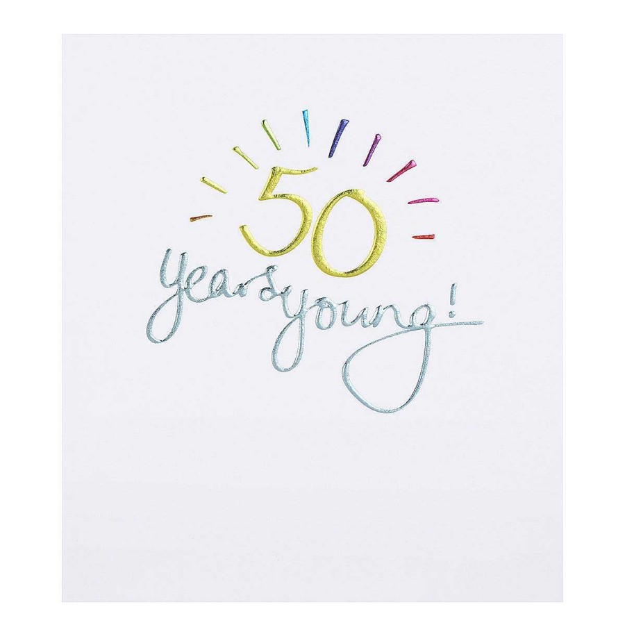 Age Cards | Paperlink Paperlink Mimosa 50 Years Young Birthday Card