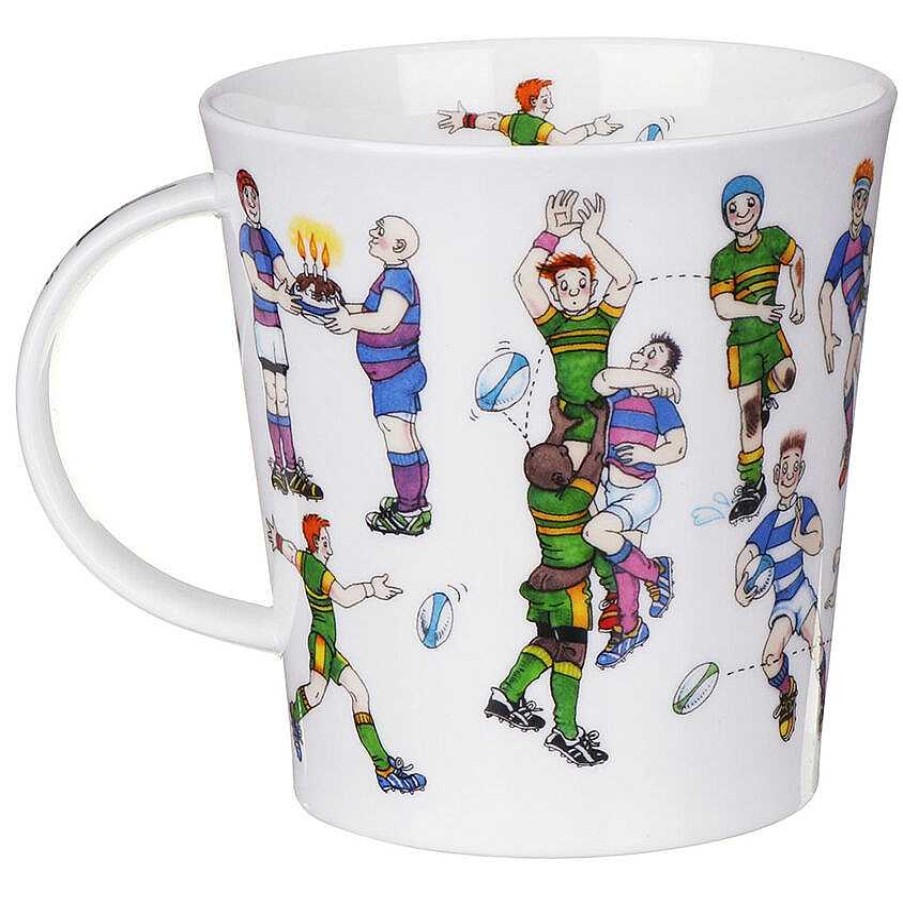 Mugs | Dunoon Dunoon Sporting Antics Rugby Cairngorm Shape Mug