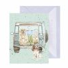 Cats & Dogs Cards | Wrendale Wrendale 'Paws For A Picnic' Dogs 9Cm Mini Card