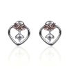 Bridal Jewellery | Equilibrium Equilibrium Two Tone Kiss Collection Eternal Heart Stud Earrings