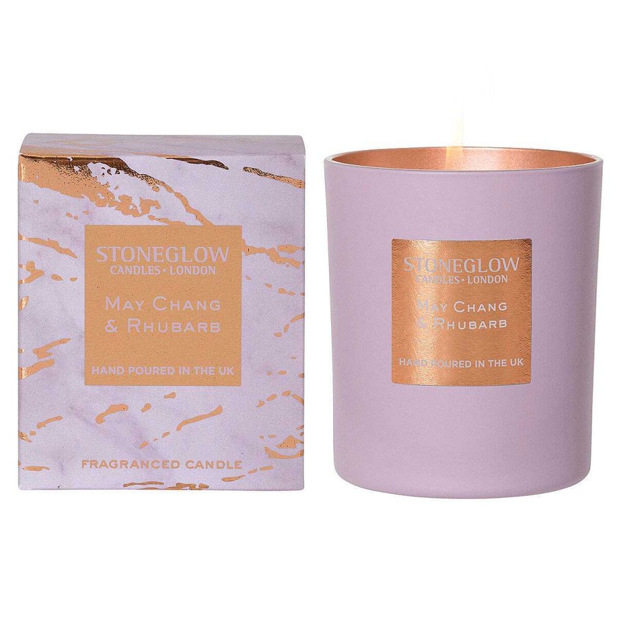 Ceramic Candles | Stoneglow Stoneglow Luna May Chang & Rhubarb Candle