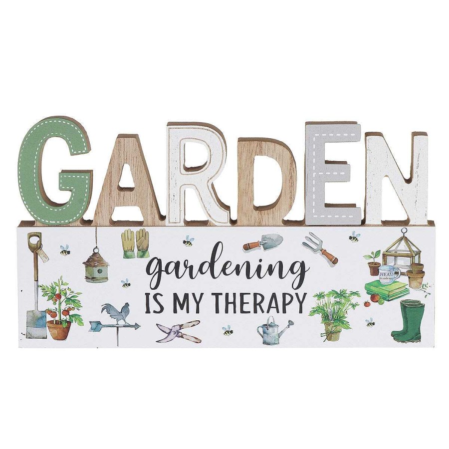 For The Garden | Temptation Gifts Green Fingers 'Gardening Is My Therapy' Plaque