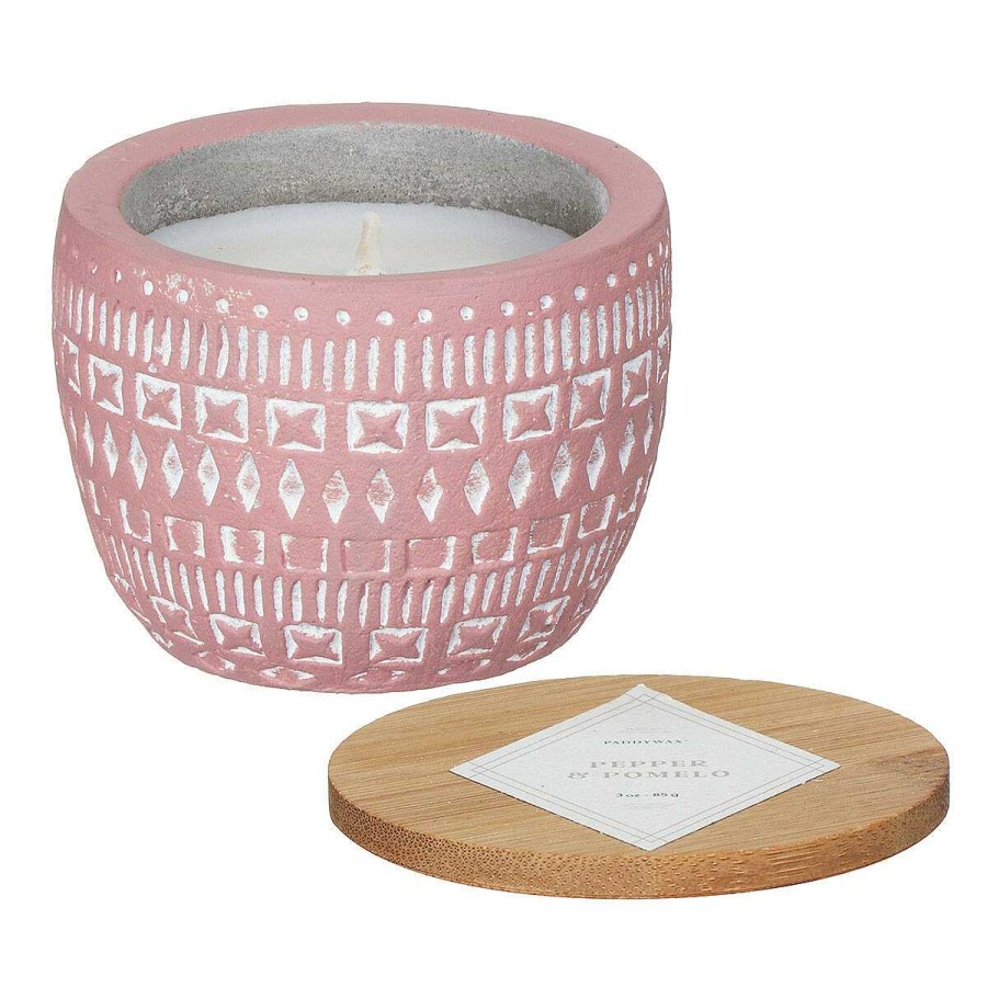 Ceramic Candles | Paddywax Paddywax Sonora 85G Pepper & Pomelo Concrete Soy Candle