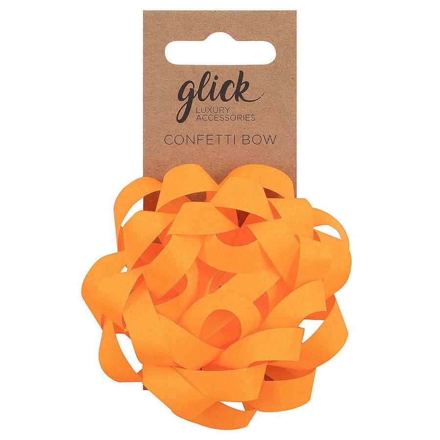 Bows | Glick Glick Neon Orange Confetti Bow