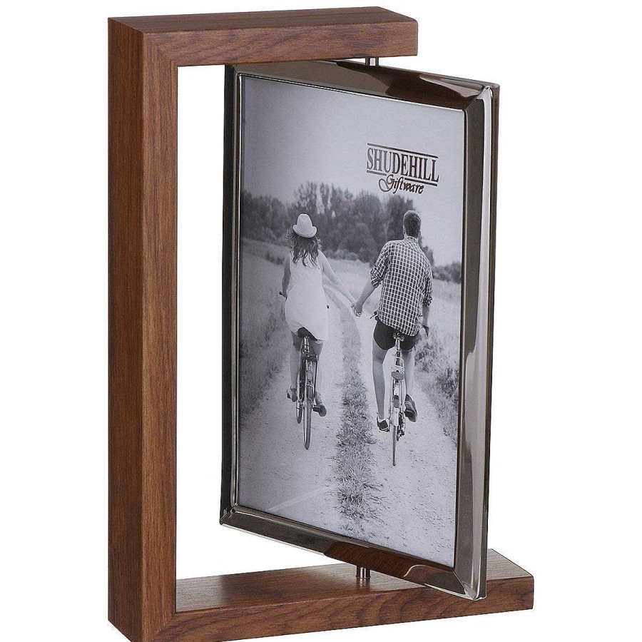 Photo Frames | Shudehill Shudehill Dark Wood Look 5X7 Rotating Portrait Photo Frame