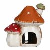 Candle Accessories | Village Pottery Village Pottery Two Mushroom House Tealight Holder