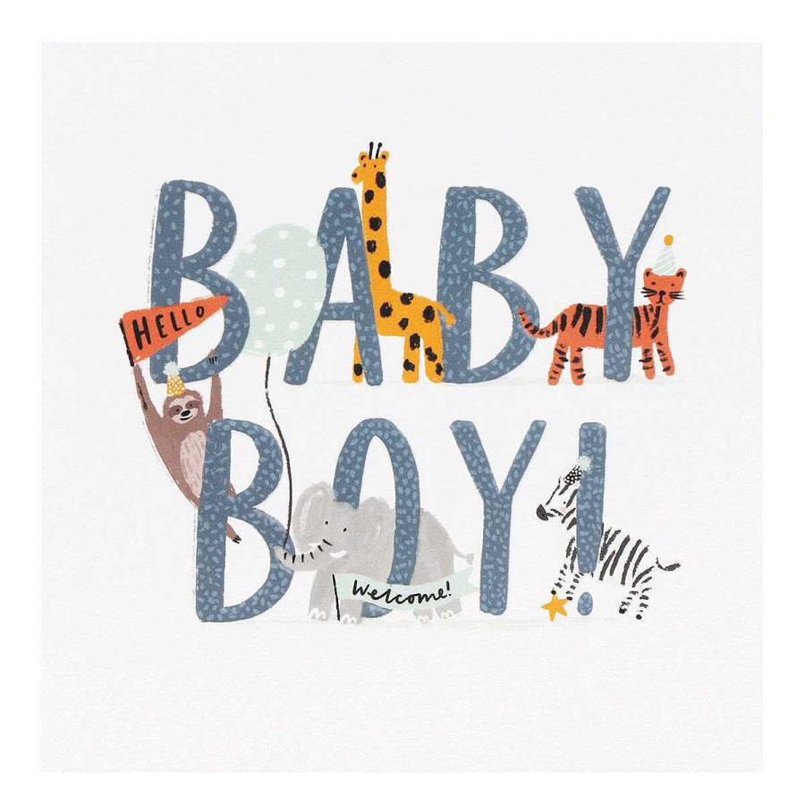 New Baby | Paperlink Paperlink Dream Big Jungle Baby Boy New Baby Card